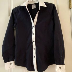 Brooks Brothers Navy with white long sleeve shirt